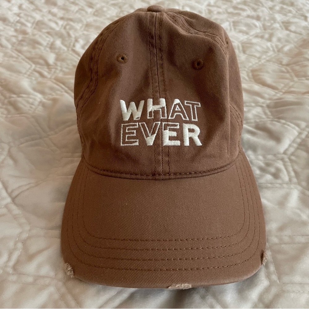 Aerie Graphic Baseball Hat Whatever Brown